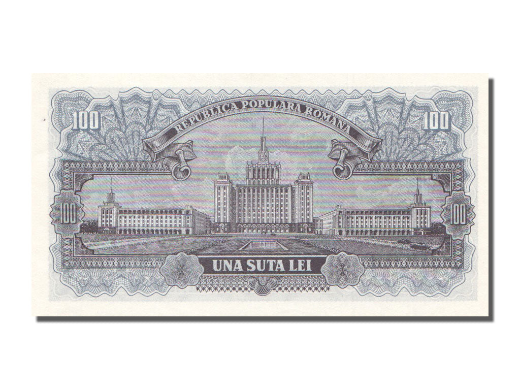 Romania, 100 Lei, 1952, KM #90a, UNC(65-70), E.5