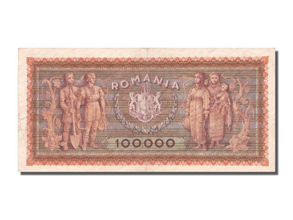 Romania, 100,000 Lei, 1947, KM #59a, 1947-01-25, EF(40-45), W.0101