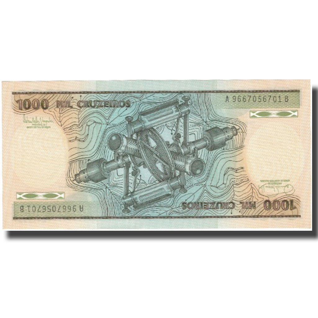 Banknote, Brazil, 1000 Cruzeiros, Undated (1985), KM:201c, UNC(64)