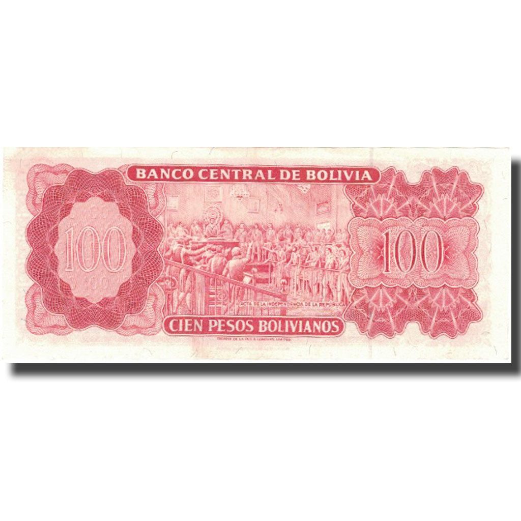 Banknote, Bolivia, 100 Pesos Bolivianos, 1962, 1962-07-13, KM:163a, UNC(64)
