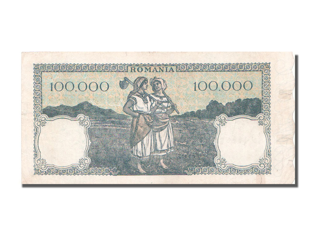 Romania, 100,000 Lei, 1946, KM #58a, 1946-10-21, EF(40-45), K.2