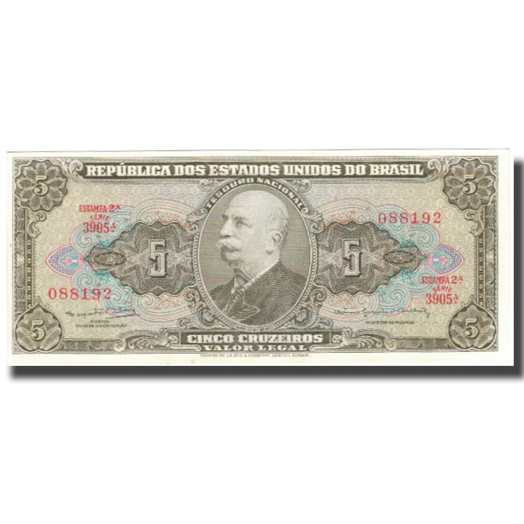 Geldschein, Brasilien, 5 Cruzeiros, Undated (1962-64), KM:176d, UNZ-