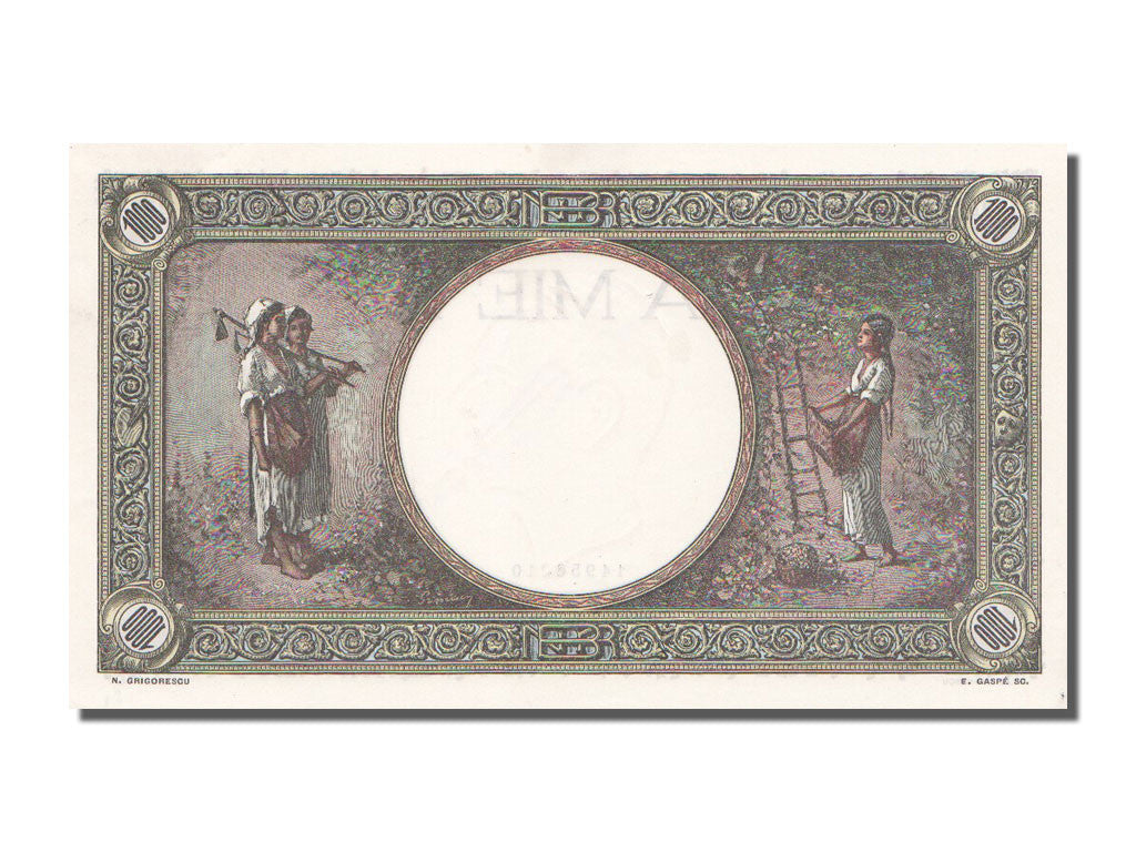 Romania, 1000 Lei, 1938, KM #46, 1938-12-19, UNC(63), G.0599