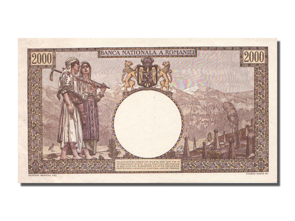 Romania, 2000 Lei, 1943, KM #53a, 1943-03-23, UNC(63), Z.1606