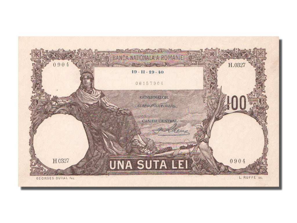 Romania, 100 Lei, 1940, KM #50a, 1940-02-19, UNC(63), H.0327