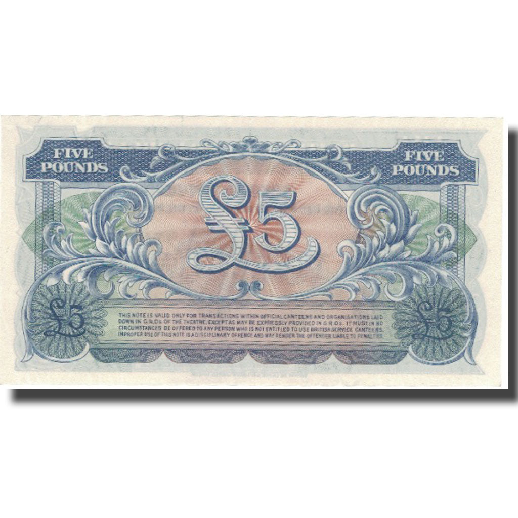 Billete, 5 Pounds, Undated (1958), Gran Bretaña, KM:M23, SC+