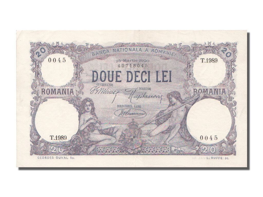 Romania, 20 Lei, 1920, 1920-03-25, AU(55-58), T.1989