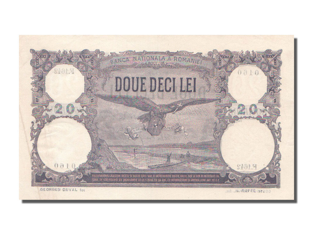 Romania, 20 Lei, 1917, KM #M6, 1917-07-06, AU(55-58), F.1642