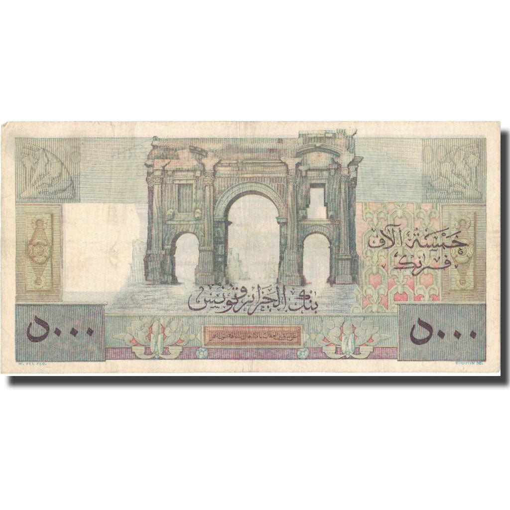 Billet, Algeria, 5000 Francs, 1953, 1953-08-05, KM:109b, TTB