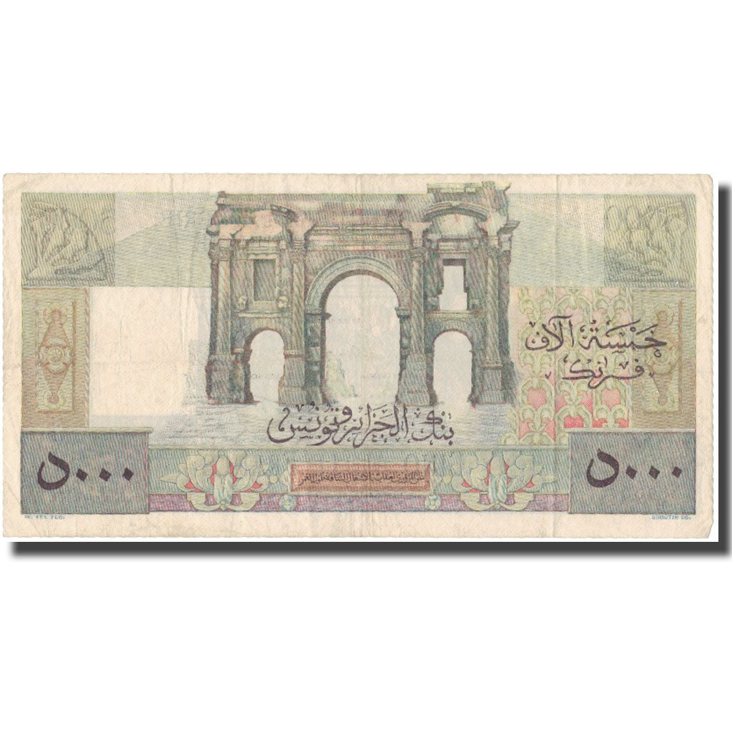 Banconote, Algeria, 5000 Francs, 1955, 1955-06-08, KM:109b, MB+