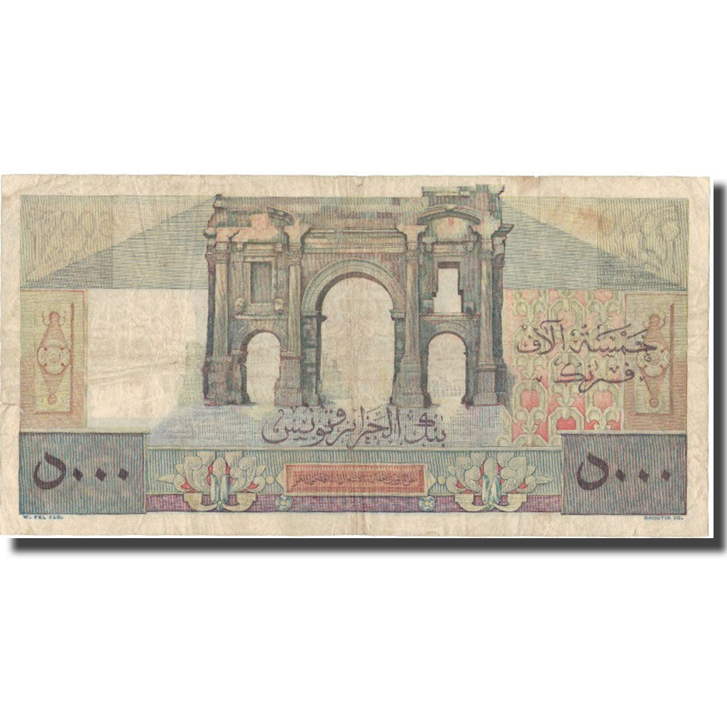 Billet, Algeria, 5000 Francs, 1951, 1951-01-08, KM:109a, TB