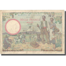 Banknote, Algeria, 1000 Francs, 1942, 1942-11-03, KM:86, VF(20-25)