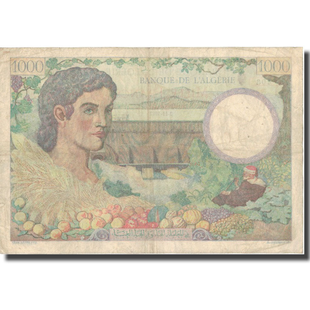 Banknote, Algeria, 1000 Francs, 1942, 1942-11-03, KM:86, VF(20-25)