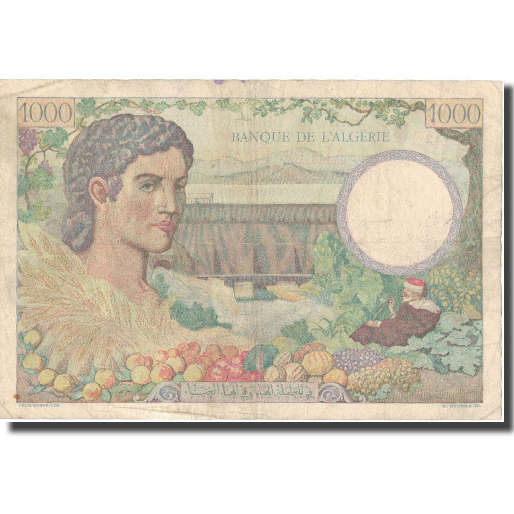 Banknote, Algeria, 1000 Francs, 1941, 1941-01-04, KM:86, VF(20-25)