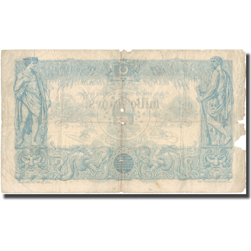 Billet, Algeria, 1000 Francs, 1918, 1918-11-27, KM:76b, B+