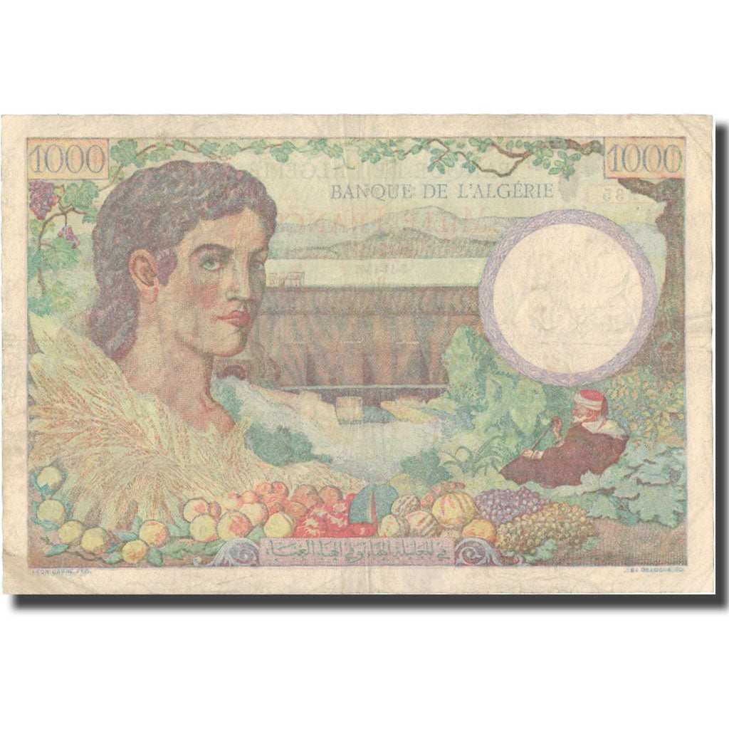 Banknote, Algeria, 1000 Francs, 1942, 1942-11-03, KM:86, VF(20-25)
