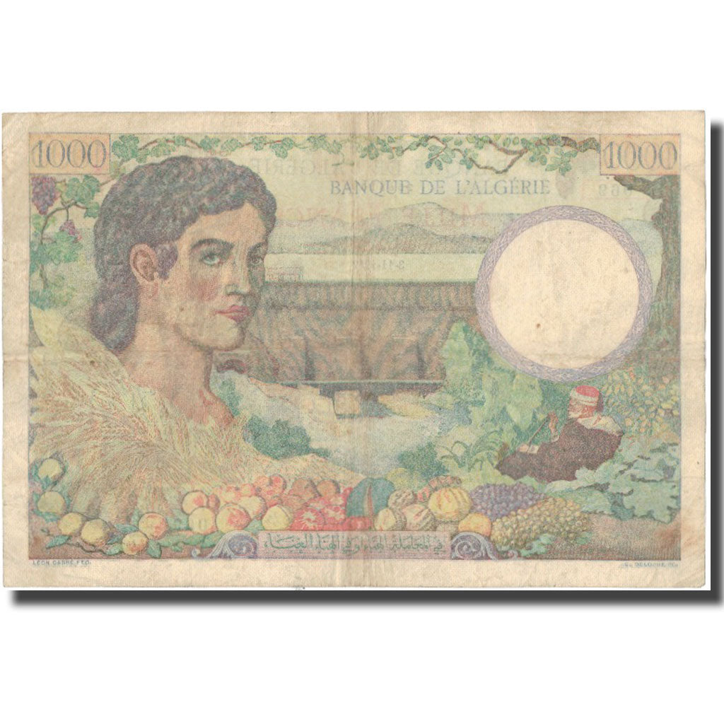 Banknote, Algeria, 1000 Francs, 1942, 1942-11-03, KM:86, VF(20-25)