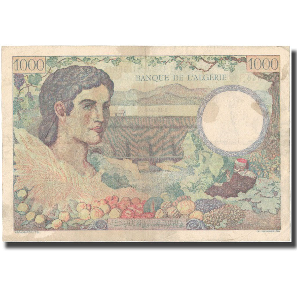 Banknote, Algeria, 1000 Francs, 1941, 1941-12-08, KM:86, VF(20-25)