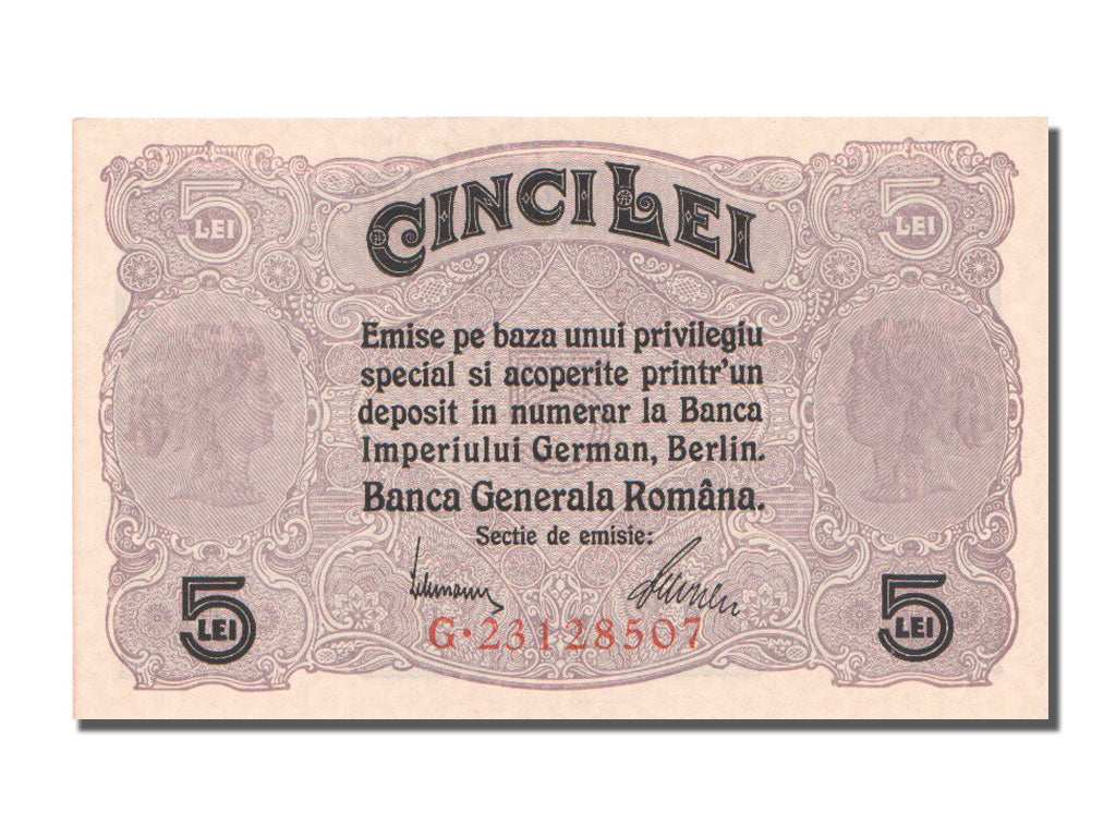 Romania, 5 Lei, 1917, KM #M5, UNC(65-70), G.23128507