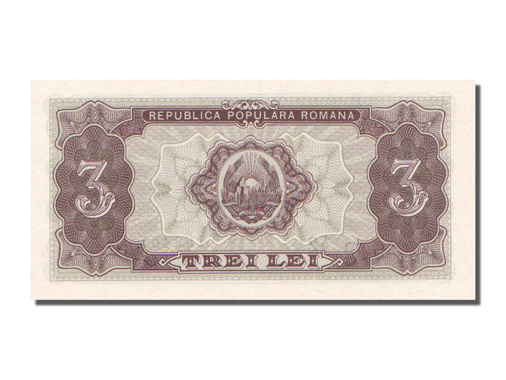 Romania, 3 Lei, 1952, KM #82b, UNC(65-70), M.42