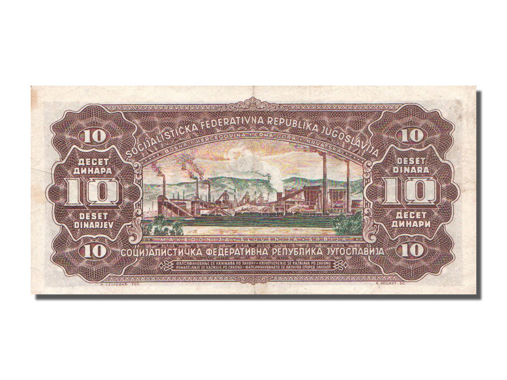 Yugoslavia, 10 Dinara, 1965, KM #78a, 1965-08-01, EF(40-45), CA.429957