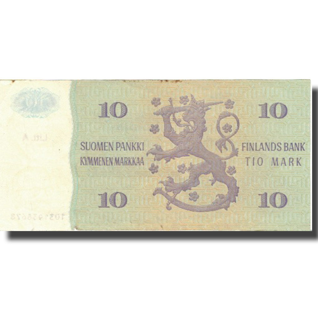 Geldschein, Finnland, 10 Markkaa, 1980, 1980, KM:104a, SS