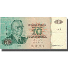 Banknot, Finlandia, 10 Markkaa, 1980, 1980, KM:104a, VF(20-25)