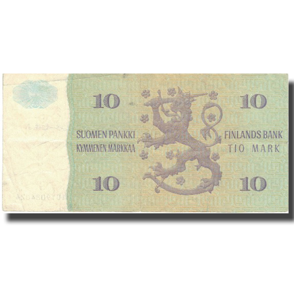 Banconote, Finlandia, 10 Markkaa, 1980, 1980, KM:104a, MB