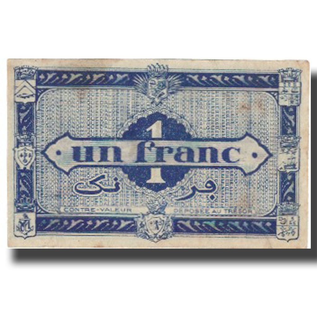Banknote, Algeria, 1 Franc, 1944, 1944-01-31, KM:98b, EF(40-45)