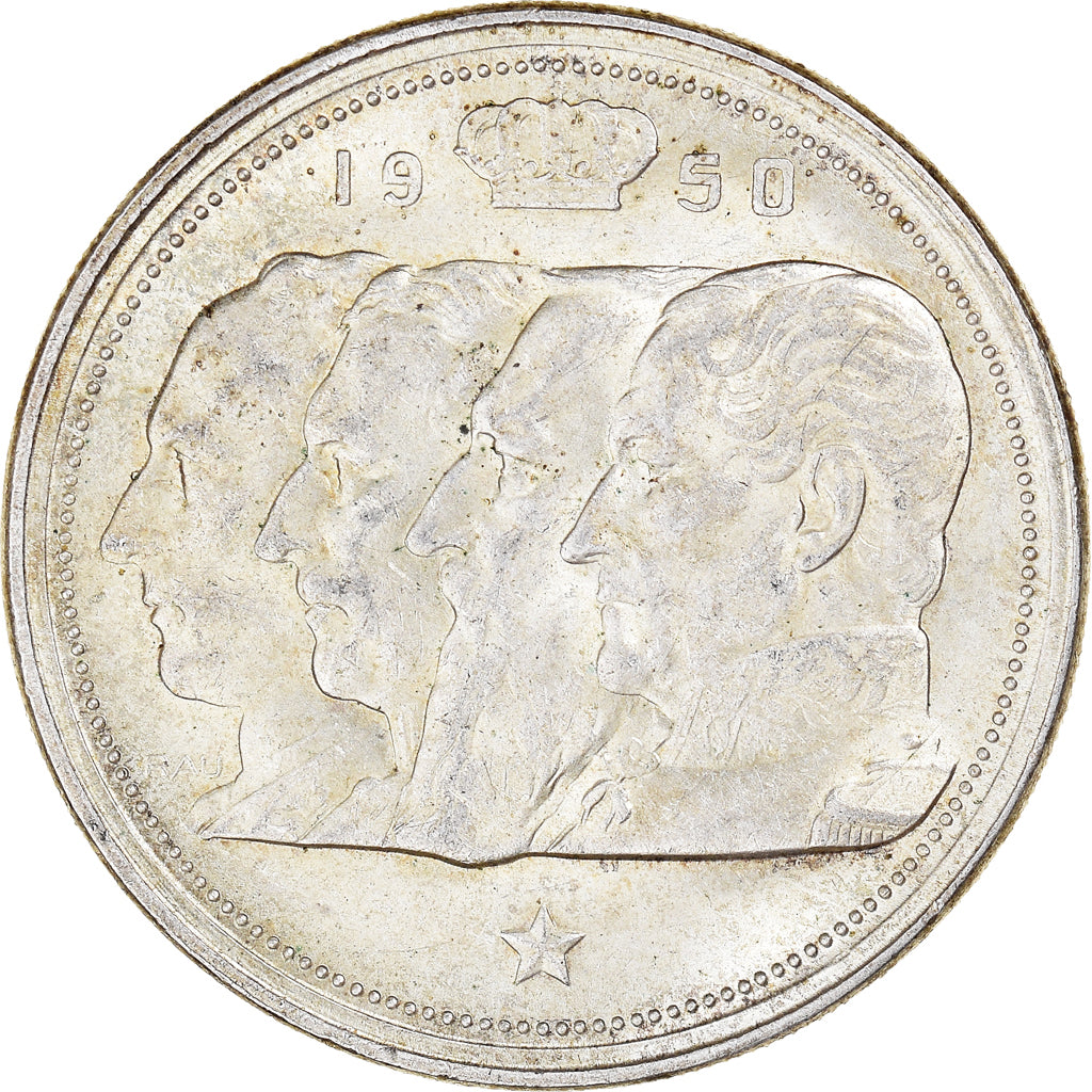Coin, Belgium, 100 Francs, 100 Frank, 1950, AU(55-58), Silver, KM:138.1