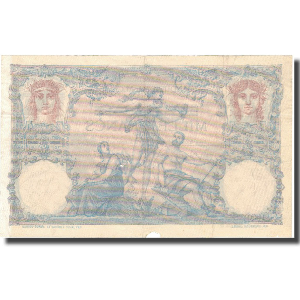 Geldschein, Tunesien, 1000 Francs on 100 Francs, 1892, 1892-07-15, KM:31, SS