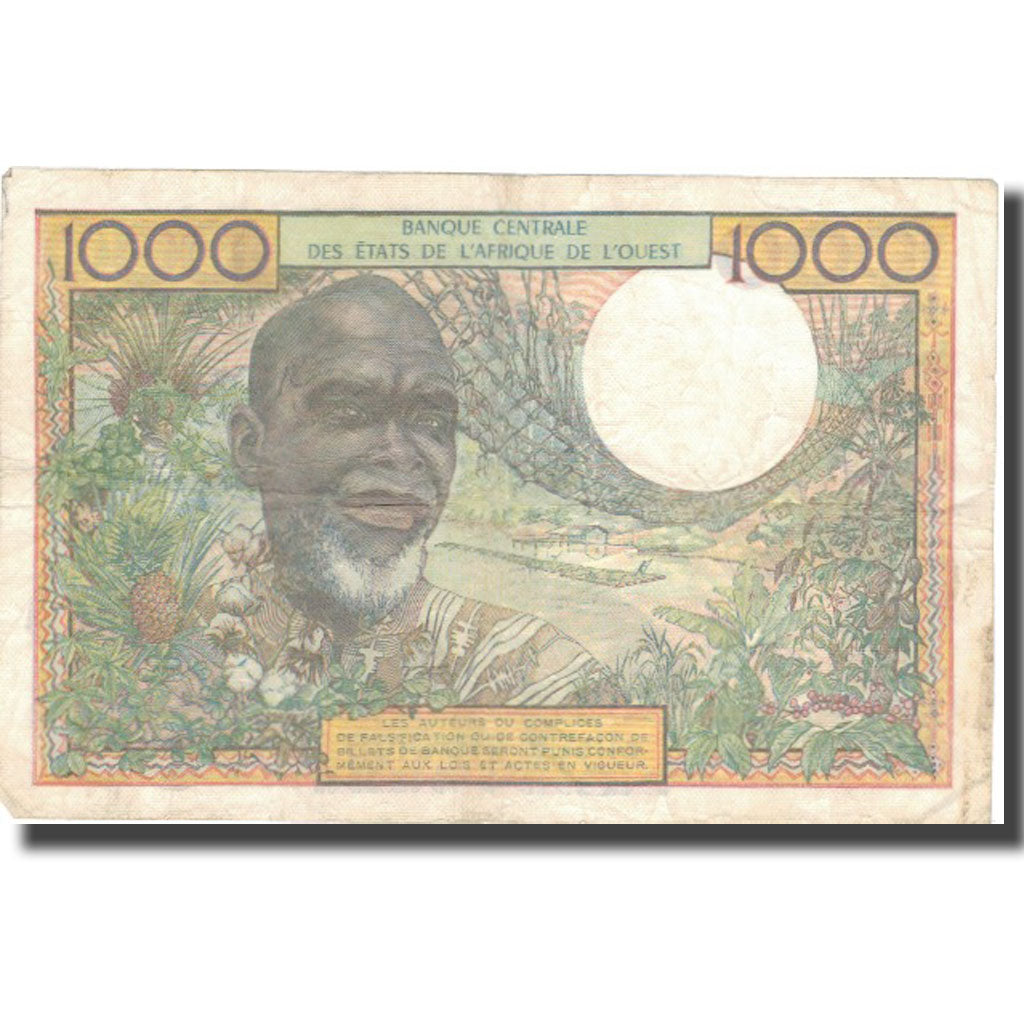 Banknote, West African States, 1000 Francs, Undated (1959-65), KM:703Kf