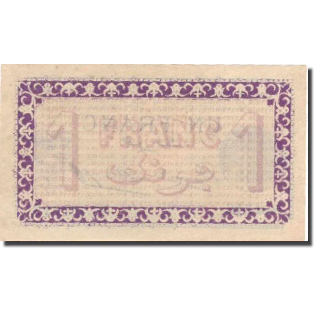 Banknote, Algeria, 1 Franc, Blason, 1914, 1914-09-03, UNC(60-62)
