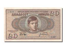 Yugoslavia, 20 Dinara, 1936, KM #30, 1936-09-06, AU(55-58), 0327