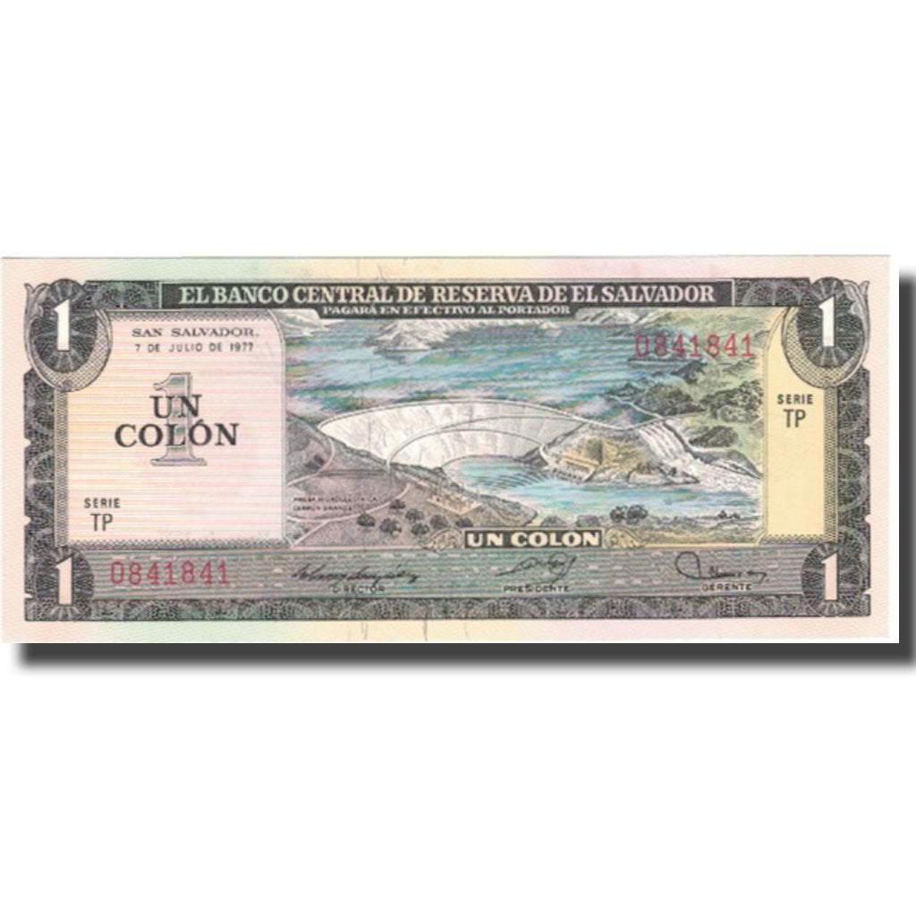 Billete, 1 Colon, 1980, El Salvador, 1980-03-19, KM:125b, UNC