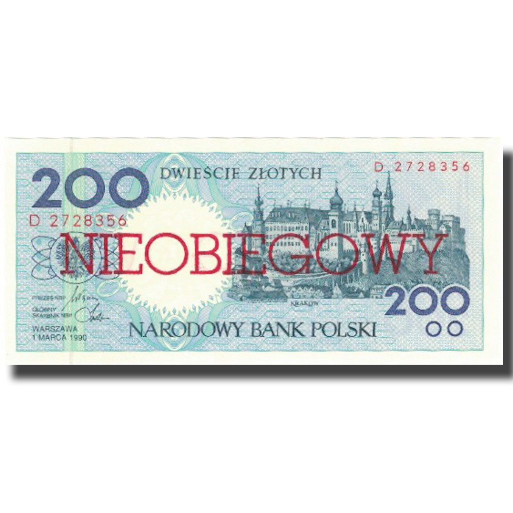 Banknote, Poland, 200 Zlotych, 1990, 1990-03-01, KM:171a, UNC(65-70)