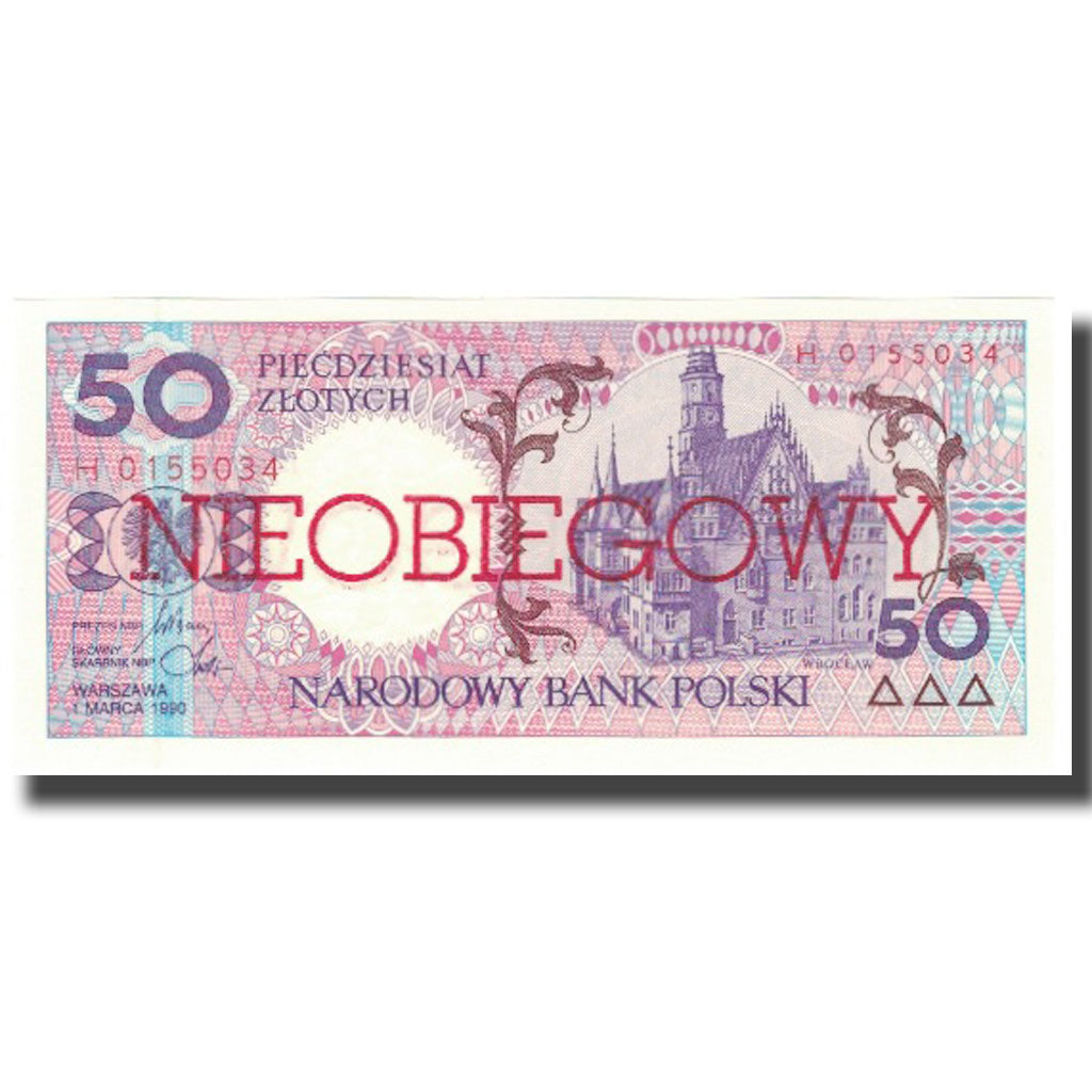 Banknote, Poland, 50 Zlotych, 1990, 1990-03-01, KM:169a, UNC(65-70)