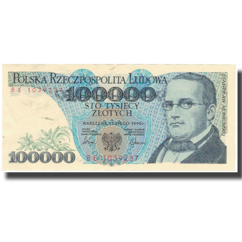 Banknote, Poland, 100,000 Zlotych, 1990, 1990-02-01, KM:154a, AU(50-53)