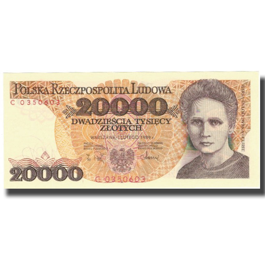 Banconote, Polonia, 20,000 Zlotych, 1989, 1989-02-01, KM:152a, FDS