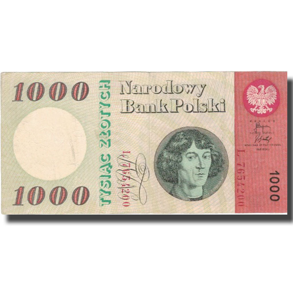 Billet, Pologne, 1000 Zlotych, 1965, 1965-10-29, KM:141a, TTB