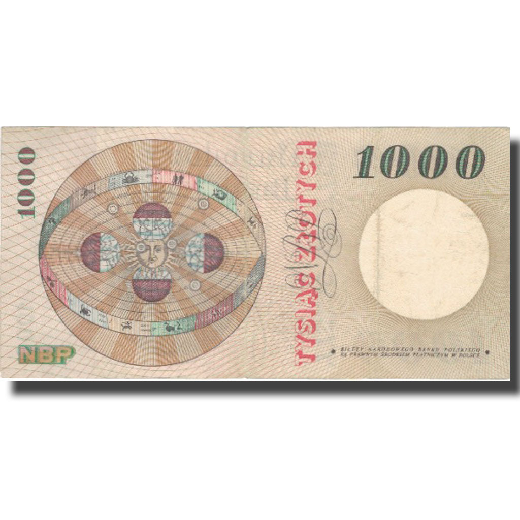 Billet, Pologne, 1000 Zlotych, 1965, 1965-10-29, KM:141a, TTB