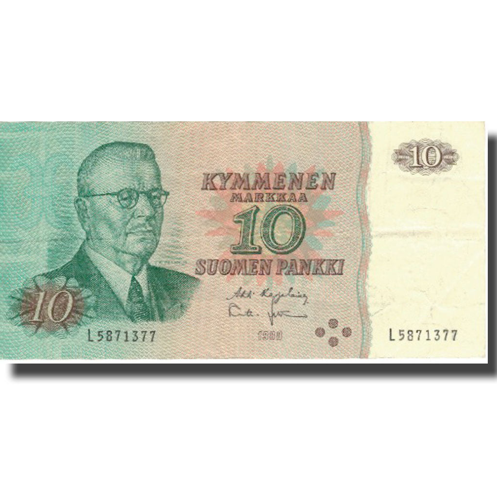 Banconote, Finlandia, 10 Markkaa, 1980, 1980, KM:100a, SPL-