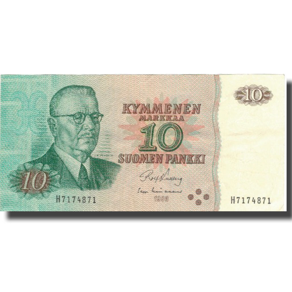 Banknote, Finland, 10 Markkaa, 1980, 1980, KM:100a, EF(40-45)