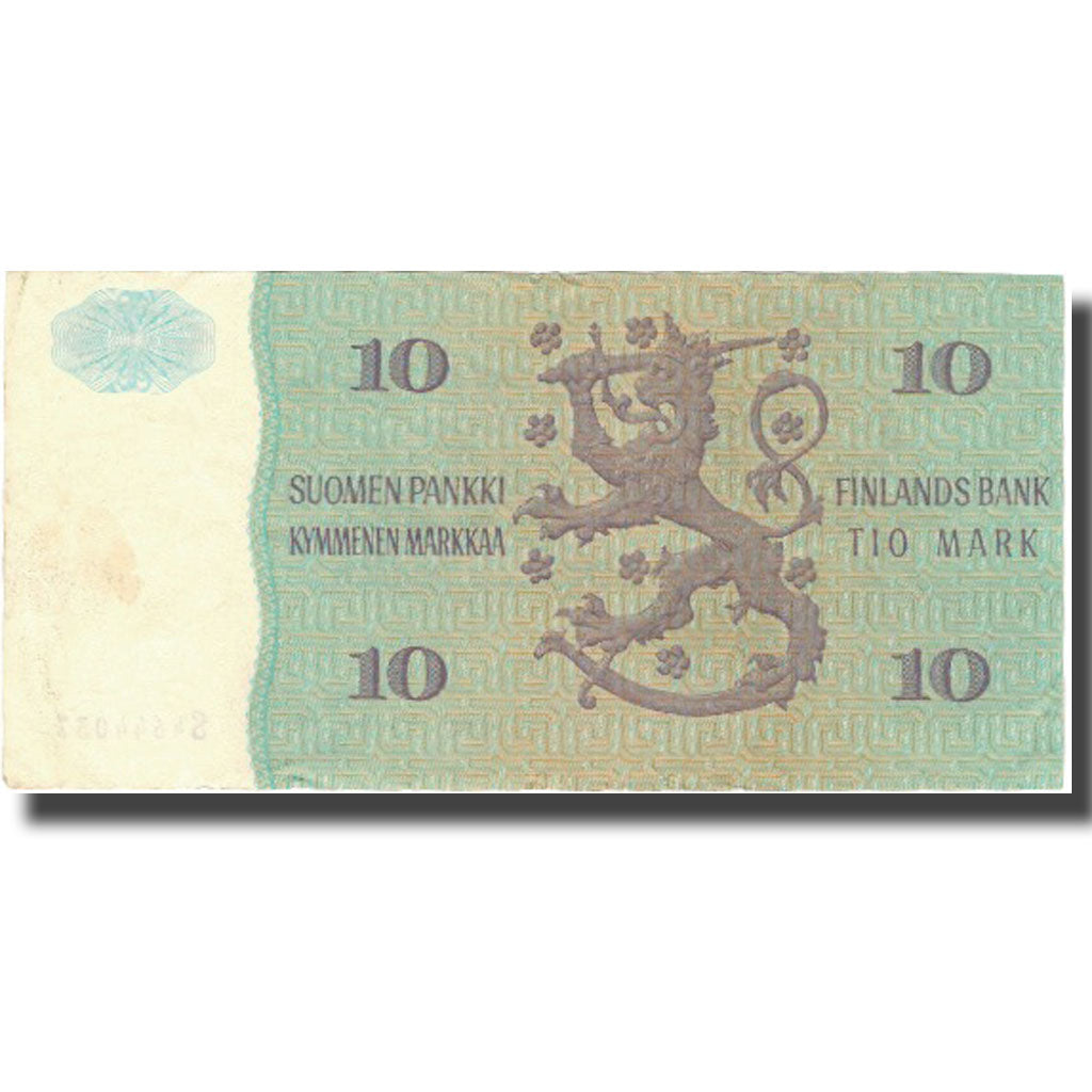 Banconote, Finlandia, 10 Markkaa, 1980, 1980, KM:100a, MB