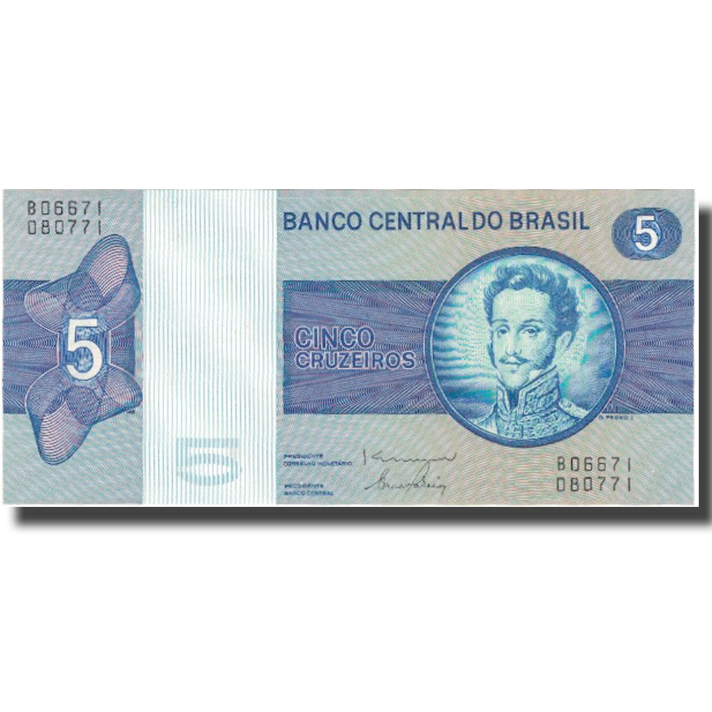 Nota, Brasil, 5 Cruzeiros, UNDATED (1970-80), KM:192b, AU(55-58)