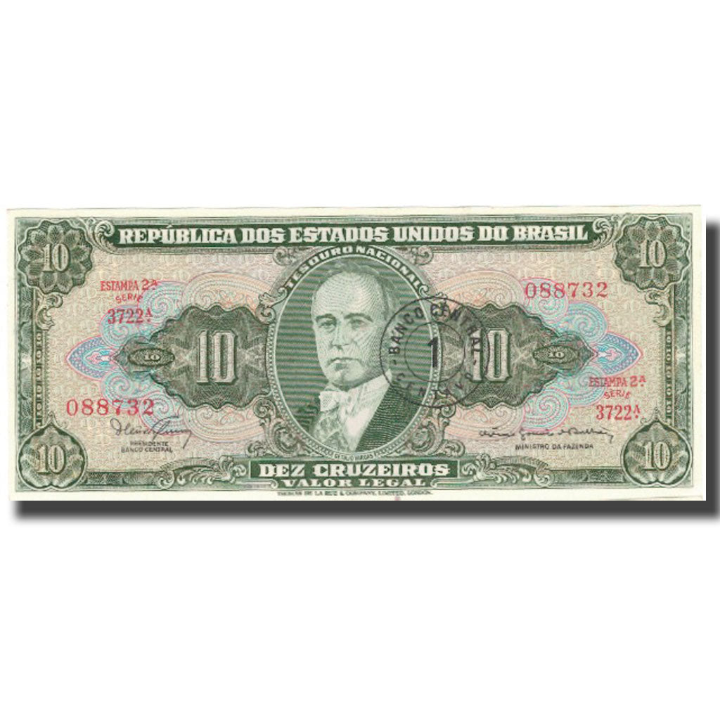 Billete, 1 Centavo on 10 Cruzeiros, Undated (1966-1967), Brasil, KM:183a, SC+