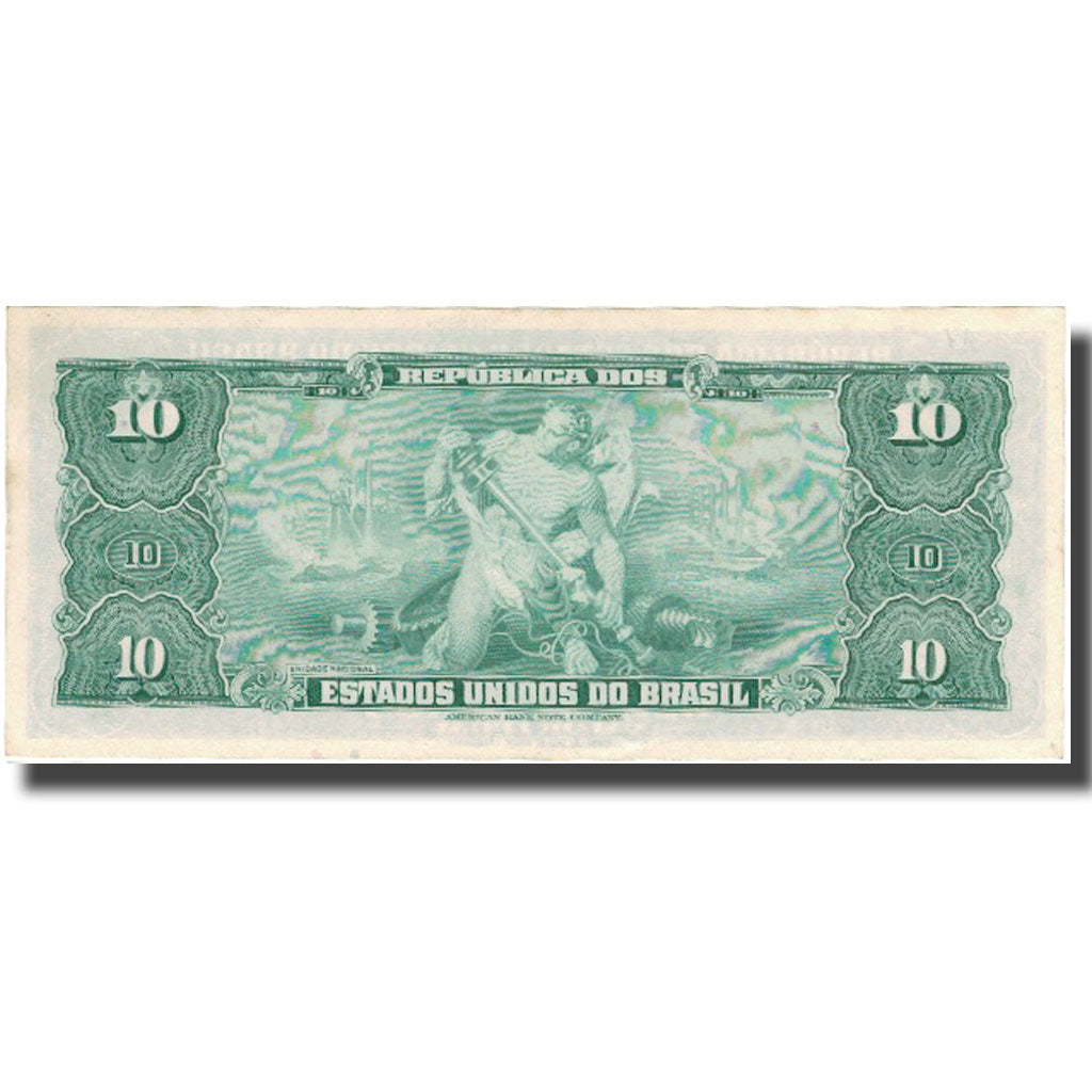 Banknote, Brazil, 10 Cruzeiros, ND(1961-1963), KM:167b, UNC(65-70)