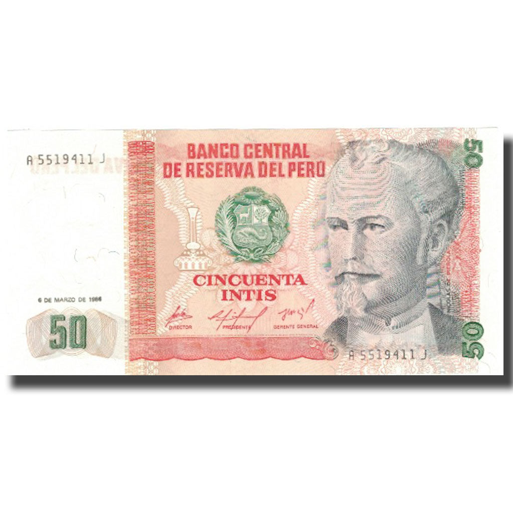 Banknote, Peru, 100 Intis, 1986, 1986-03-06, KM:132a, UNC(63)