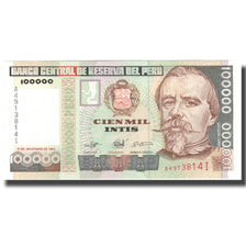 Banknot, Peru, 100,000 Intis, 1989, 1989-12-21, KM:145, UNC(64)