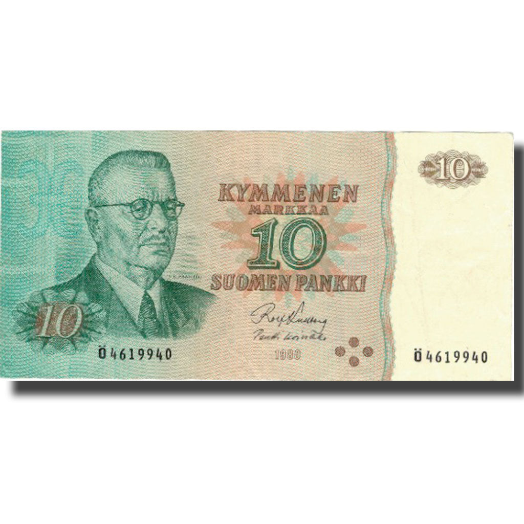 Geldschein, Finnland, 10 Markkaa, 1963, 1963, KM:100a, SS+